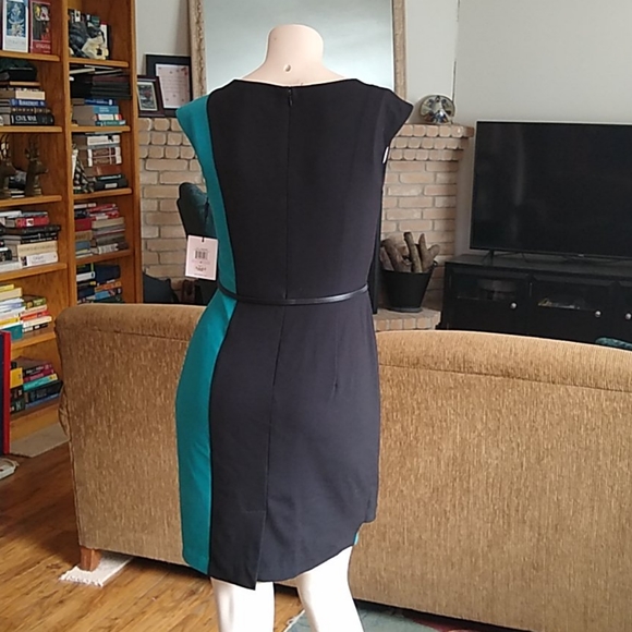 Calvin Klein Dress SZ 6 Green/Bkack - Picture 2 of 7